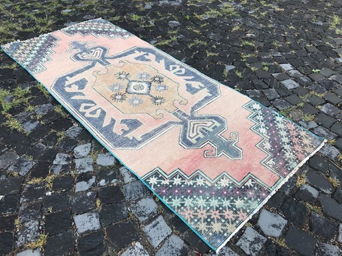 Turkish Antique rug Bohemian Area rug Oushak rug Vintage Rug Handmade Wool rug - Picture 11 of 12