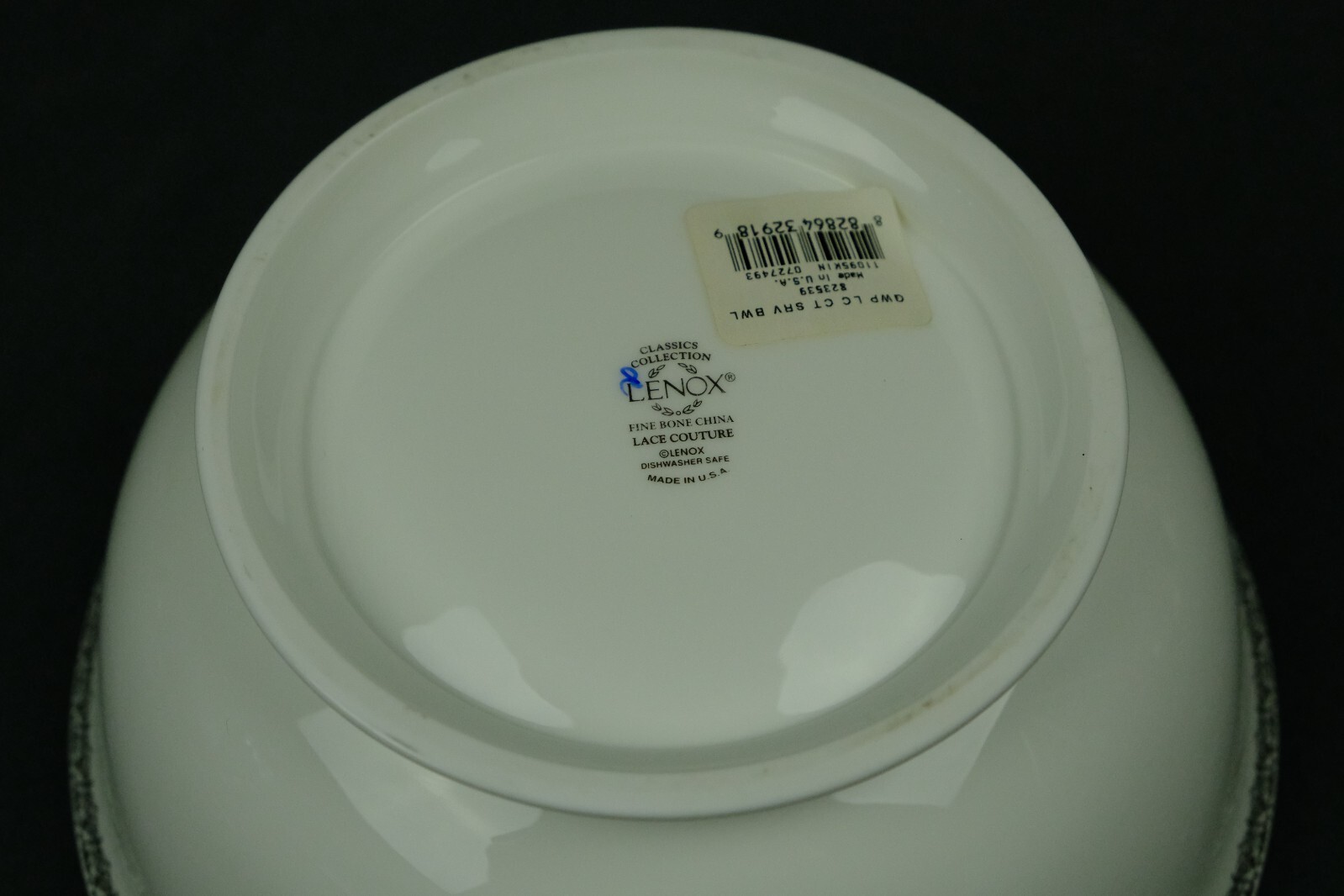 Lenox Lace Couture 8" Round Serving Bowl 8 3/4"