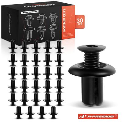 A-Premium 30Pcs 8mm Nylon Fender Liner Retainer Clips Screw-Type for Hyundai Kia