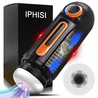 Automatic Male Masturbator Cup – Hands-Free Thrusting & Suction Stroker With Vibration – USB Rechargeable – Silicone/ABS