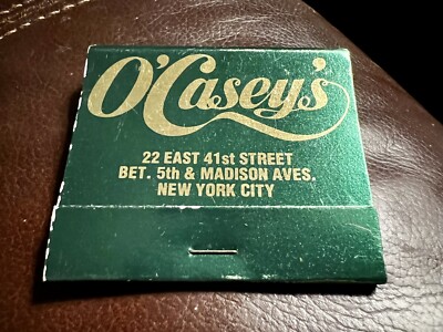 O Casey s Restaurant, New York City, Full Unstruck Matchbook