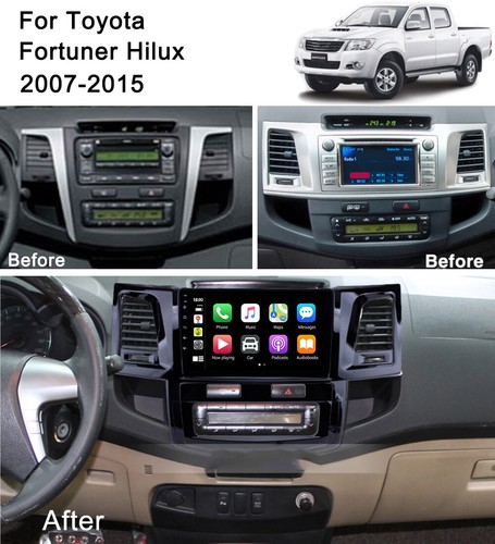 9" Android 14 Stereo Radio GPS Sat Nav For Toyota Fortuner Hilux 2007-2015 32GB - Picture 2 of 21