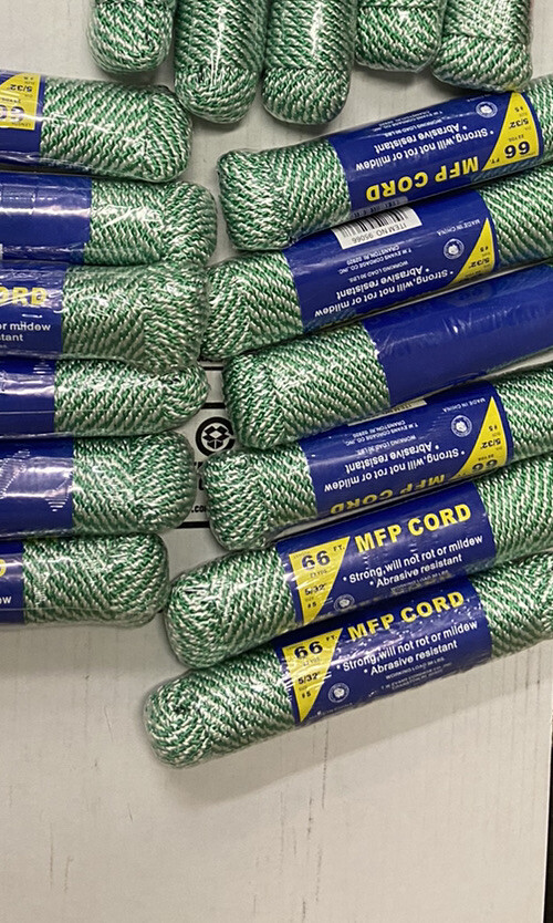 66’ Feet MFP & Nylon mildew-resistant smooth-braid Cord 5/32 ...