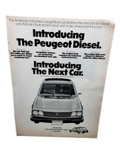 1974 Peugeot Diesel Sedan and Wagon Original Print Ad