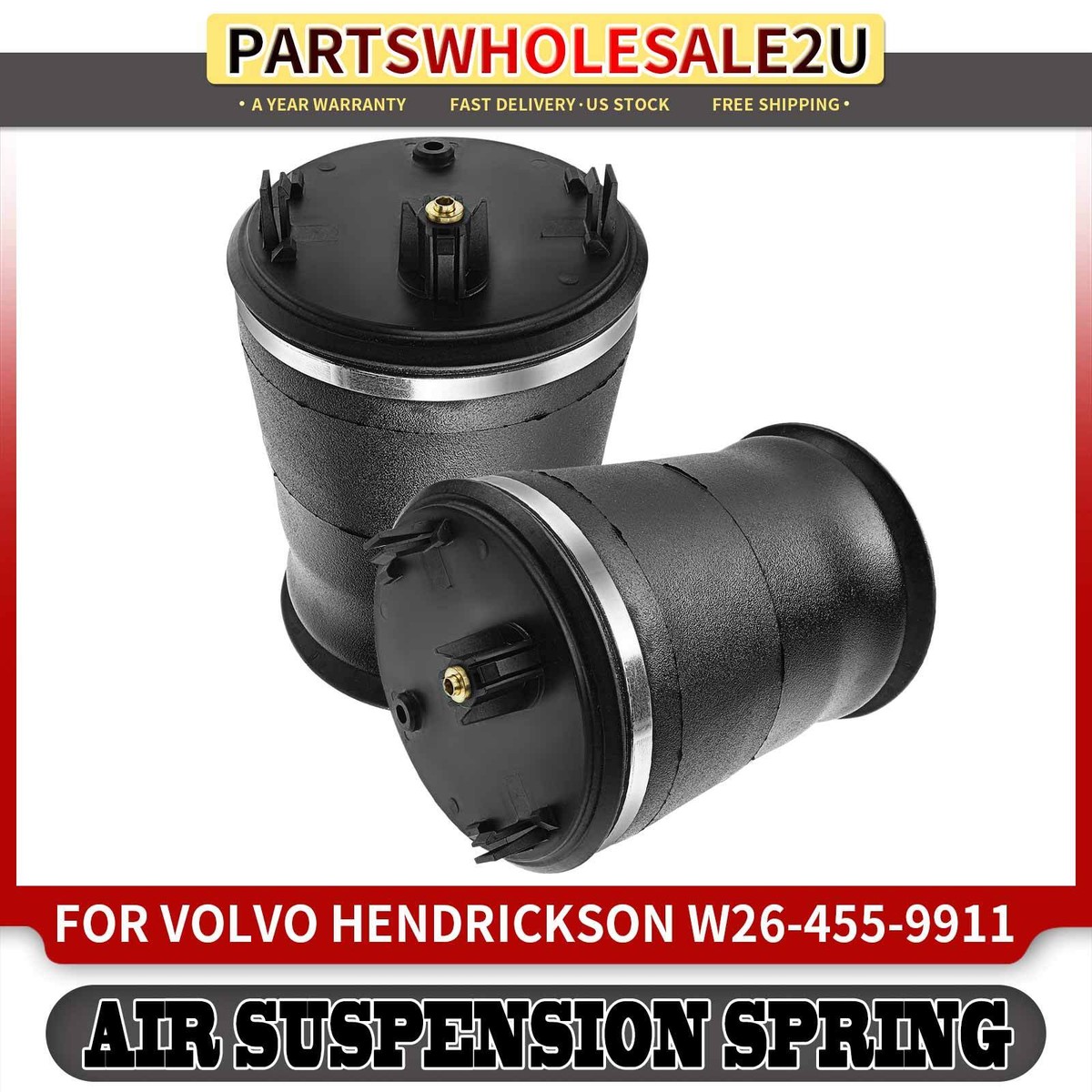 2x LH & RH Air Suspension Spring Bags for Volvo Hendrickson