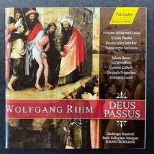 Wolfgang Rihm, Stuttgart, Deus Passus (St. Luke Passion), 2 x Like-New CD