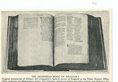 ENGLAND LONDON THE DOOMSDAY BOOK OF WILLIAM I 1 CONQUEROR CLIP AUSSCHNITT