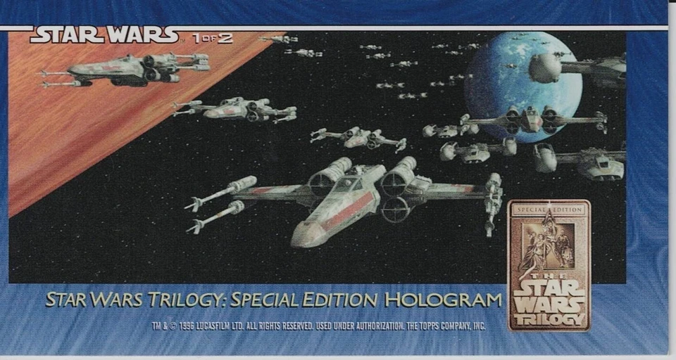 STAR WARS TRILOGY SPECIAL EDITION HOLOGRAM CARD 1 OF 2 - Image 2 of 2
