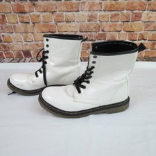 Bamboo Kids Girl Boots Size 8.5 White Fake Leather