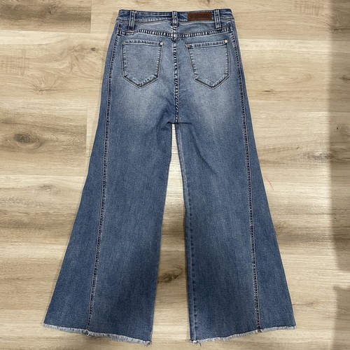 Rock & Roll Cowgirl Riding Jeans Womens Blue Denim High Rise Flare 29x32 - Picture 9 of 10
