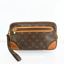 LOUIS VUITTON Marly Dragonne GM Monogram Leather Pochette Clutch Bag N2226CSS701