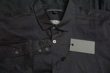 John Varvatos Nightshade Dark Blue Long Sleeved Button Up Shirt Sz S Brand New