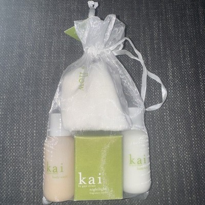 NEW Kai Gardenia Signature 2oz Body Lotion & Wash Gaye Straza & Candle & Tanktop