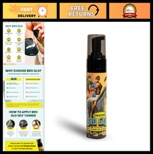 Self Tanner Foam Mousse for Men - Quick Drying Sunless Tan, Natural Bronze Glow