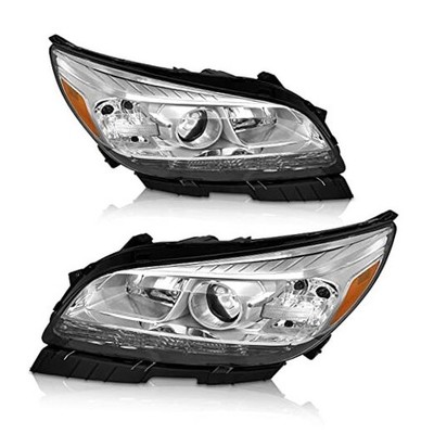Headlights Assembly for 2013 2014 2015 Chevy Malibu 4-Door LT/LTZ fit Chrome