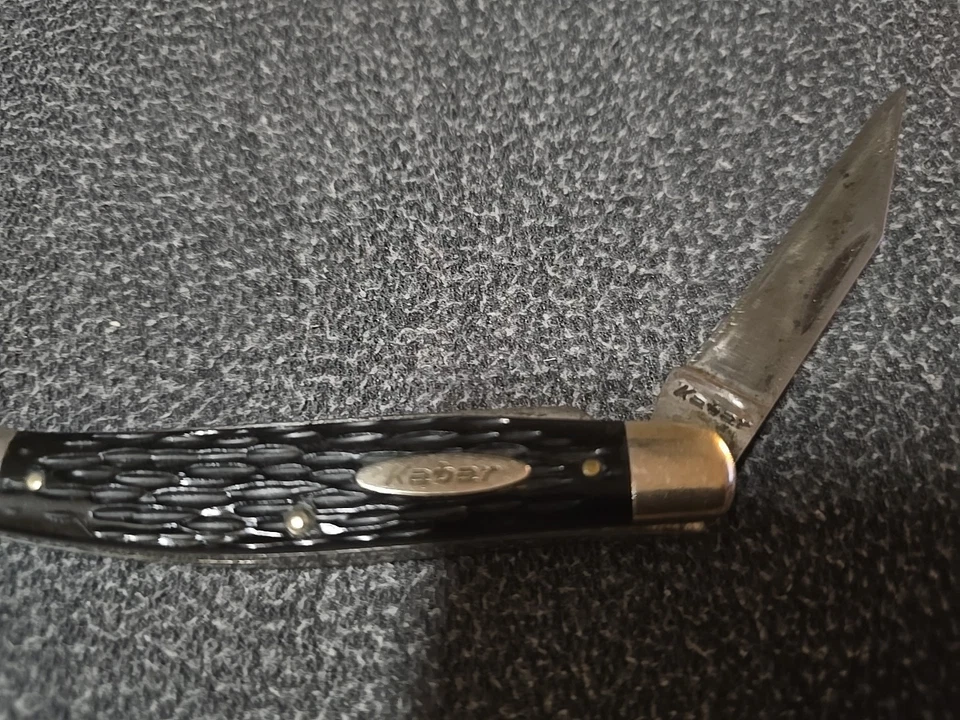 Navaja de bolsillo pequeña de hoja única de 3" K Bar de colección 7" en general Foto 2 de 4