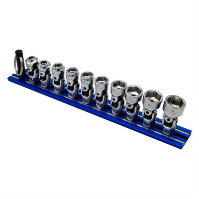 VIM Tools 10-teiliges 6-Kant Dual-Drive Stubby UJ Metric Nussset - 1/4 Zoll X 1