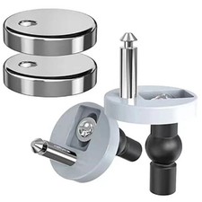 2Pcs Toilet Seat Hinges Top Fix Hinge Pack Mountings Replacement Release Quick