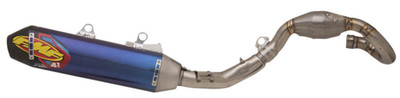 FMF Racing - 045637 - Factory 4.1 RCT Full System, Blue Anodized - Carbon Endcap