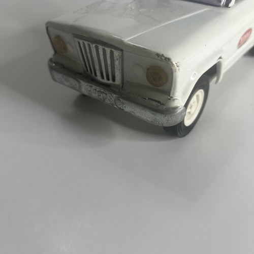 Vintage 1960's Mini-Tonka white Jeep pick up steel sturdy Missing Tailgate - Picture 7 of 11