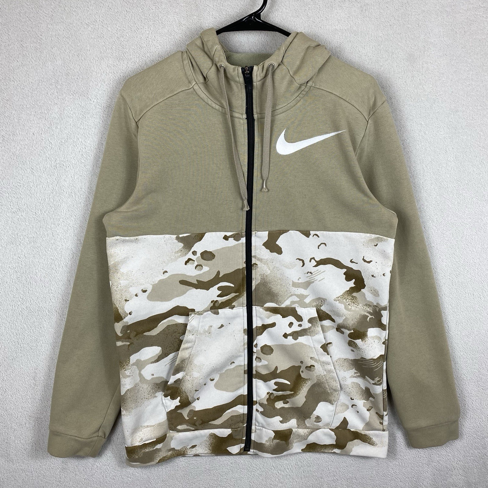 SACAI X NIKE Nike Dri Fit French Terry Giacca Full Zip Uomo M Beige Mimetica CU6048 342 LEGGI