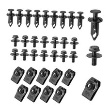 35Pcs Engine Under Cover Splash Shield Guard Body Bolts Screws, Bumper Fender