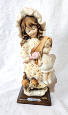 Giuseppe Armani Girl Cat Figurine Brushing Doll Italy 1984