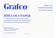 3718 Grafco Bibulous Blotting Absorbent Paper, 50 Sheets, 4" X 6", Pack of 6