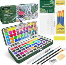 Aquarellfarben Set 100 Farben für Künstler ...