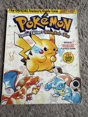 Official Pokemon Special Edition Yellow Red and Blue Trainers Guide SHIPS FREE