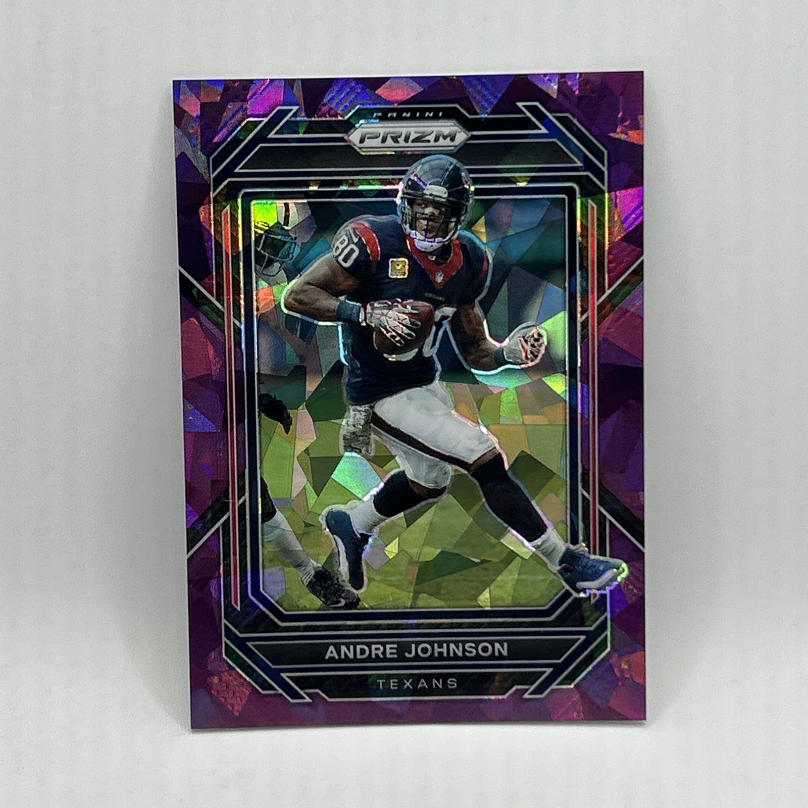 Andre Johnson Purple Cracked Ice Prizm SP #D/225 2022 Panini Prizm Football #120