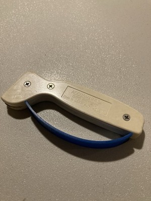 AccuSharp Knife & Tool Sharpener White and Blue USA Made Vintage