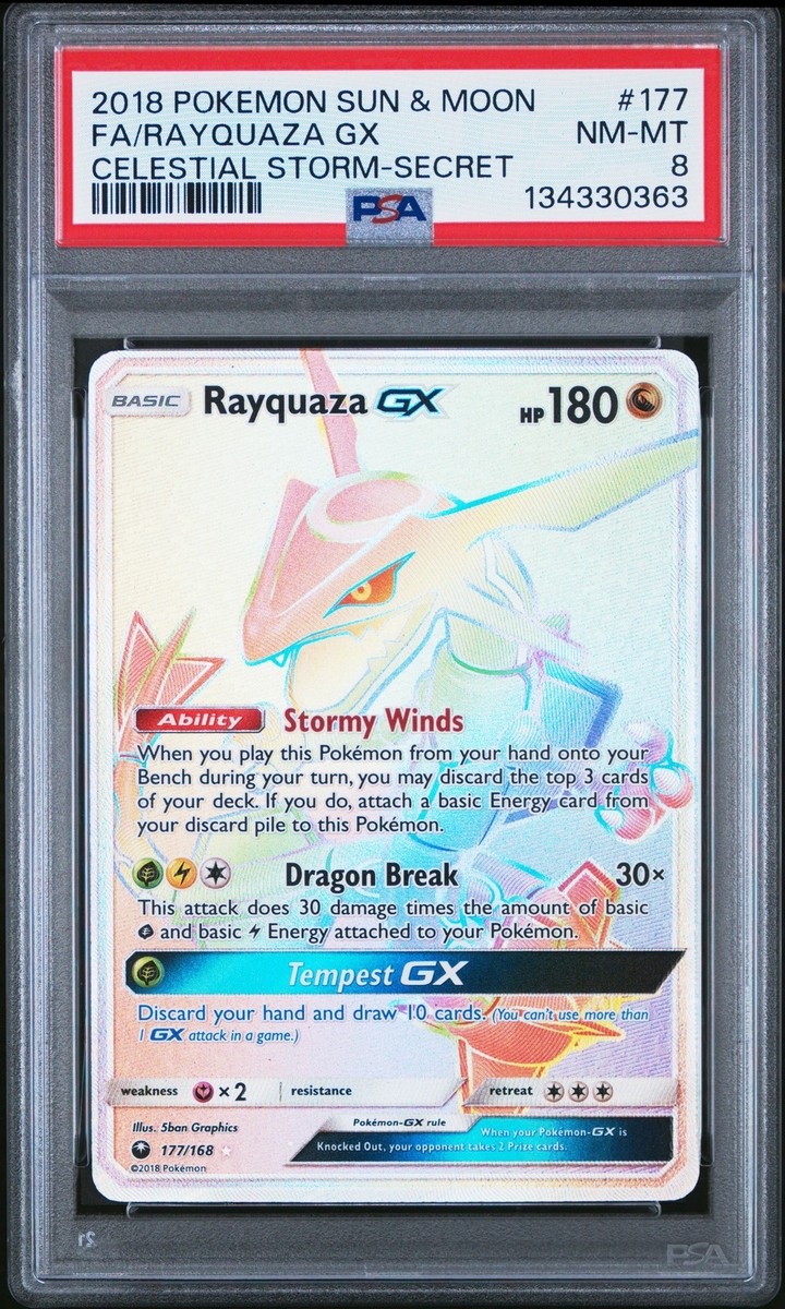 Buy Rayquaza GX (Secret) 177/168 Sm-Celestial Storm Holo online | eBay