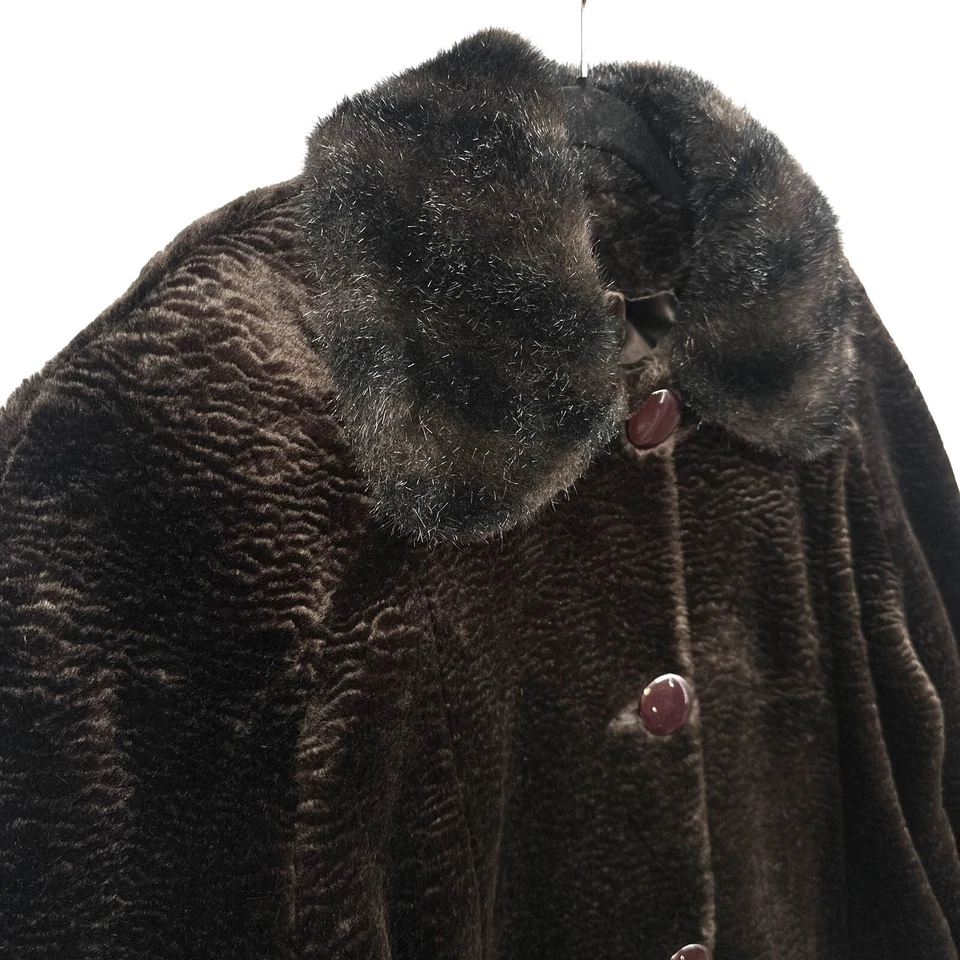 Abrigo de Colección Olympia Penny Lane Pequeño Piel Sintética Boho Hippie EE. UU. Afgano Y2K Marrón Glamour  Foto 2 de 4