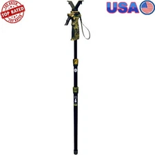 Hunting Gun Monopod Shotgun or Rifle Trigger Shooting Stick Adjustable 31"-64.5"