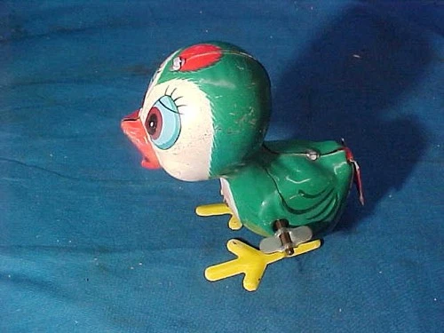 1960s MARX Tin Litho HOPPING BILLY The BIRD Wind Up TOY Works