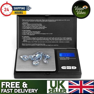 VIVO 0.01G Digital Weighing Scales Pocket Grams Small Kitchen Gold Jewellery