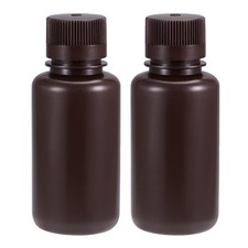 Plastic Reagent Bottle 250ml Sample Sealing Liquid Storage Container Brown 2X