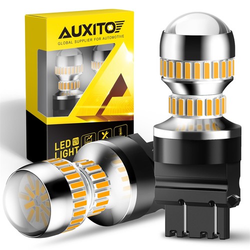 3157 3156 T25 LED Strobe Flash Turn Signal Light Bulbs 3000K Amber Super Bright - Picture 9 of 22
