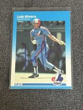 1987 Fleer Luis Rivera Montreal Expos Rookie Card Toronto Blue Jays Coach. rookie card picture