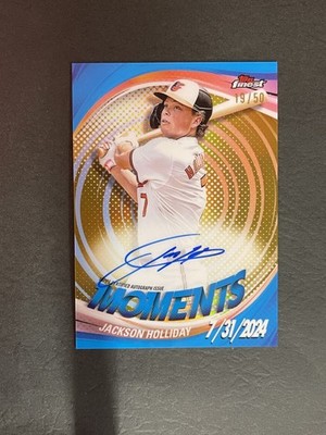 2025 Topps Finest Baseball- Jackson Holliday 19/50 Gold Moments Auto