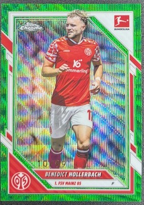 Topps Chrome Bundesliga 25/26 Benedict Hollerbach green wave 10/99 Mainz