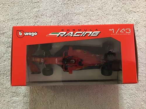2021 Bburago CARLOS SAINZ #55 Ferrari SF21 Indy F1 pressofuso 1/43 - Foto 3 di 5