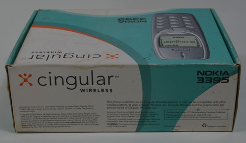 Nokia 3395 boîte/emballage et guide de l'utilisateur téléphone portable manuel cingulaire RARE VINTAGE - Photo 7 sur 10