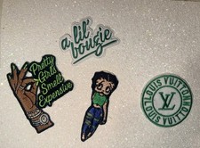 Embroidered Patch Pack Mixed Themes Decorative Set of 4 for Apparel Bags Crafts