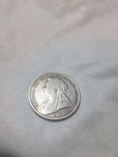 British Silver Coin Victoria Veiled Head Crown 1893 Coin