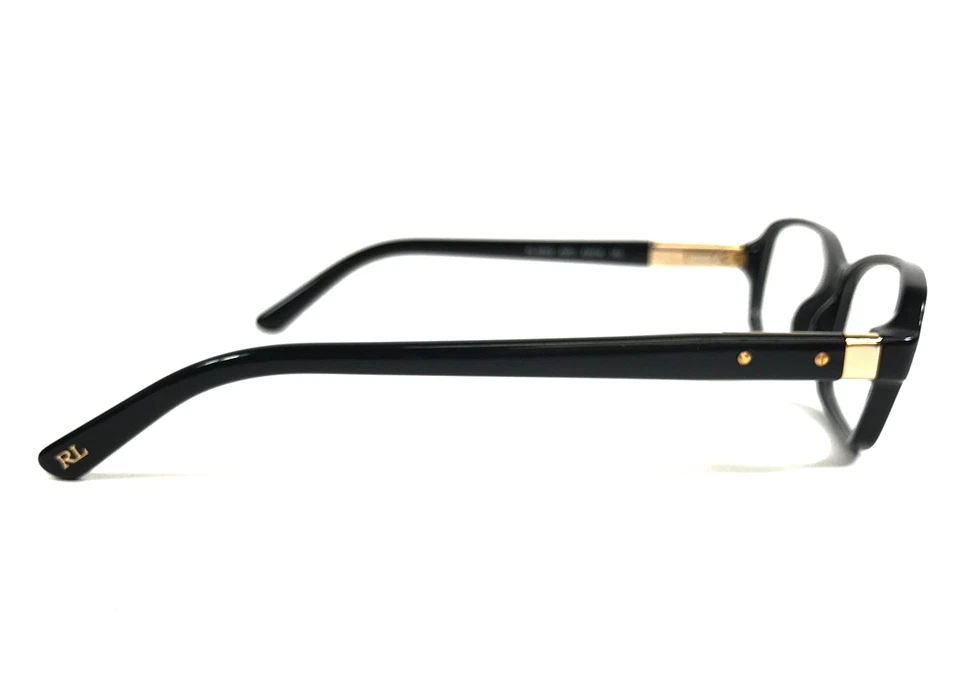 Monturas de gafas Ralph Lauren RL6043 5001 negro dorado ojo de gato borde completo 53-16-140 Foto 3 de 4