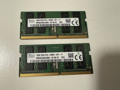 SK Hynix 32GB (2x16GB) DDR4 SODIMM 2Rx8 PC4-2666V 2666MHz Laptop/Mini PC RAM