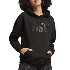 PUMA Essentials Animal Pullover Hoodie Womens Black Casual Outerwear 68149201