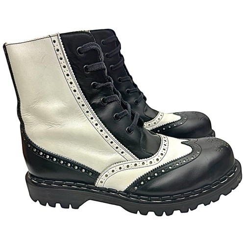 Gripfast Brogue Wingtips 6 Eyelets Leather Boots Black-White Size 9 M Pre-Owned - Bild 6 von 9